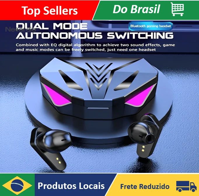 🎧 Fone Bluetooth X15 TWS 5.0 com Microfone e Cancelamento de Ruído
